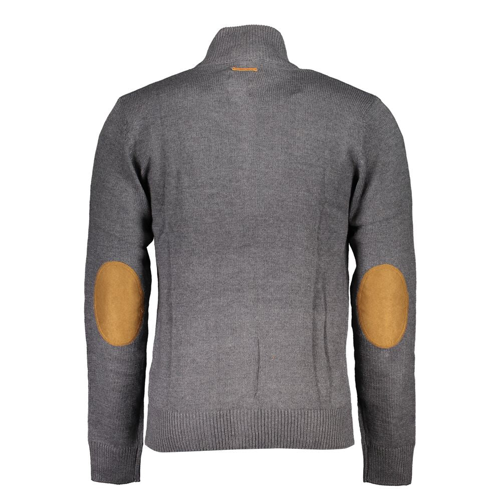 Gianmarco Venturi Gray Cotton Sweater Cardigan