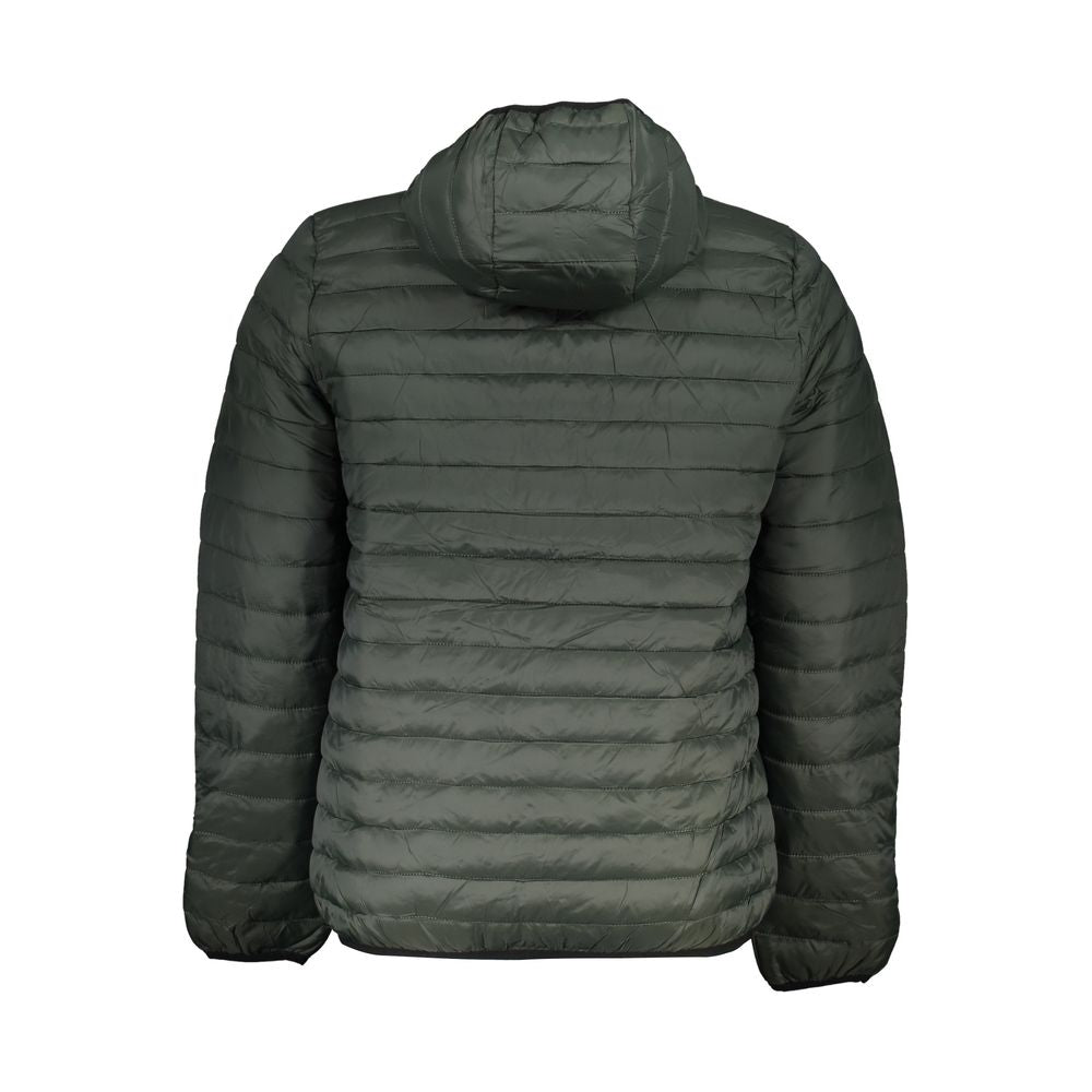 Gianmarco Venturi Green Polyamide Hooded Padded Jacket for Men