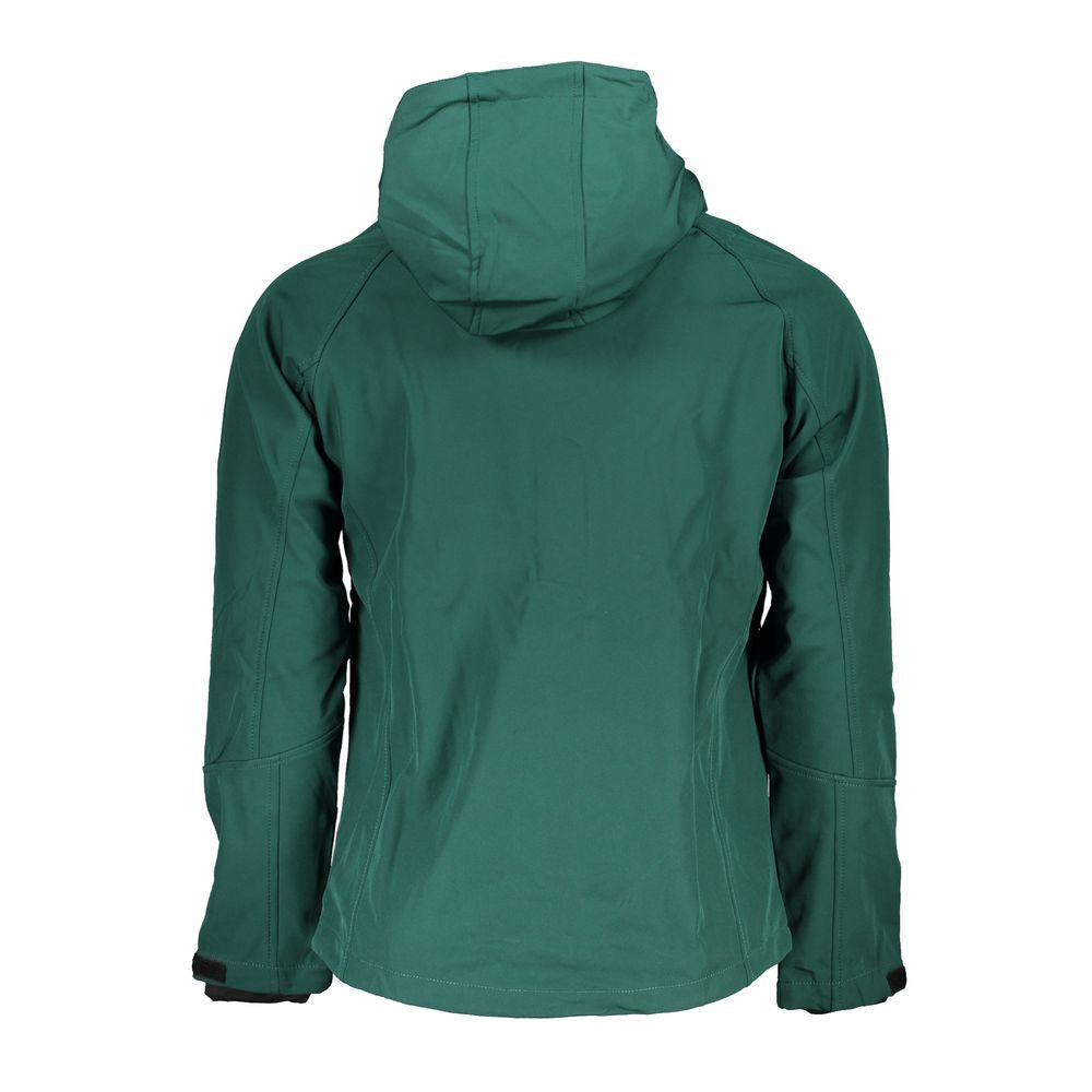 Gianmarco Venturi Green Polyester Soft Shell Hooded Jacket