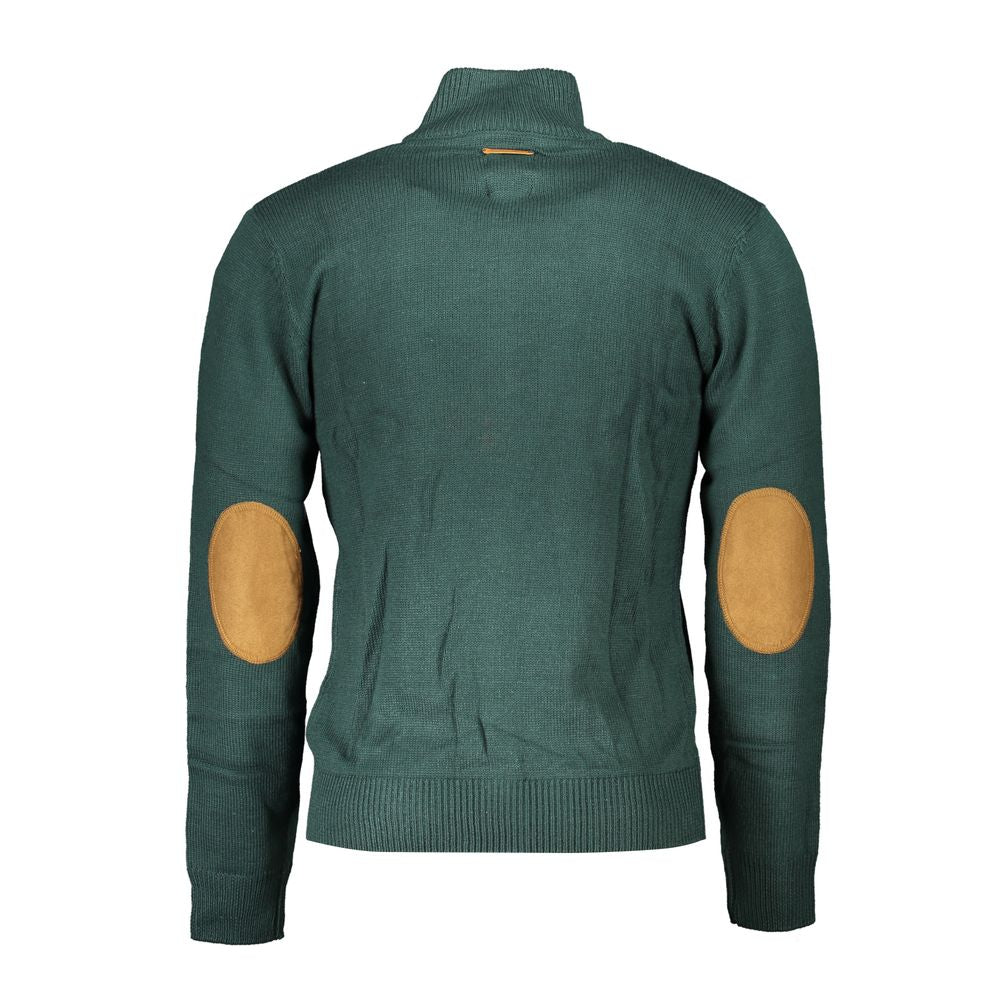 Gianmarco Venturi Green Cotton Sweater Cardigan