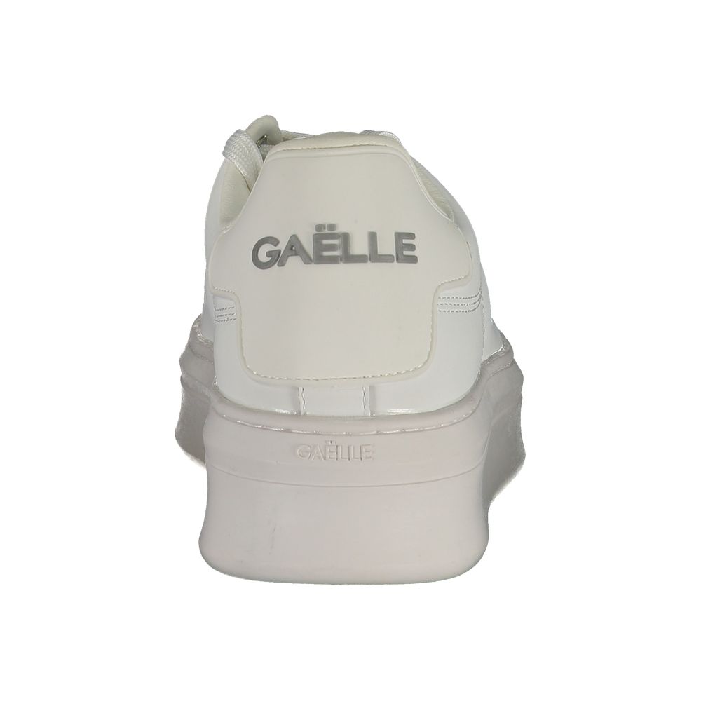 Gaelle Paris White Leather Sneakers – Urban Style Redefined