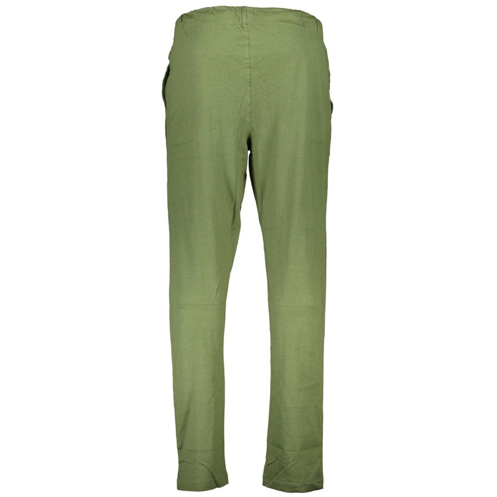 Gianmarco Venturi Green Cotton Pant: Elegant Sports Trousers