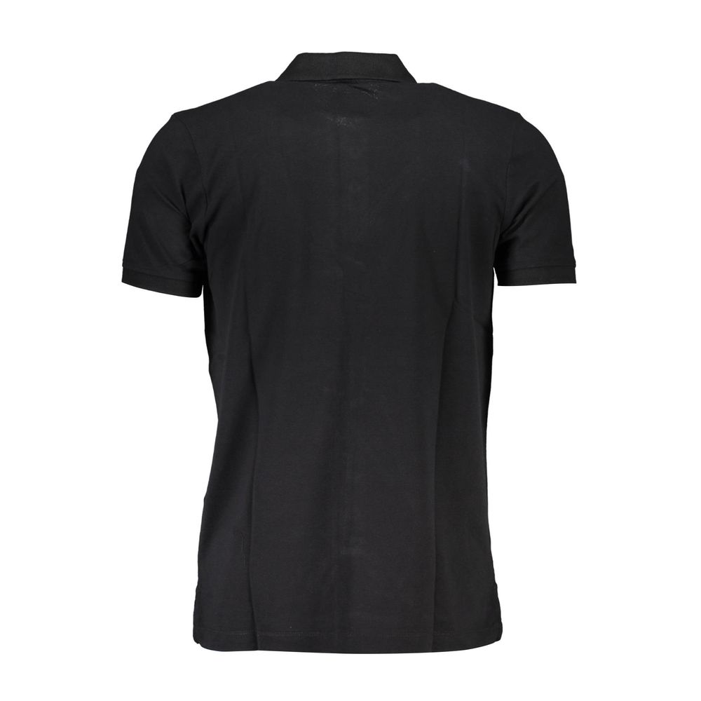 Gianmarco Venturi Black Cotton Polo Shirt - Timeless Elegance and Comfort
