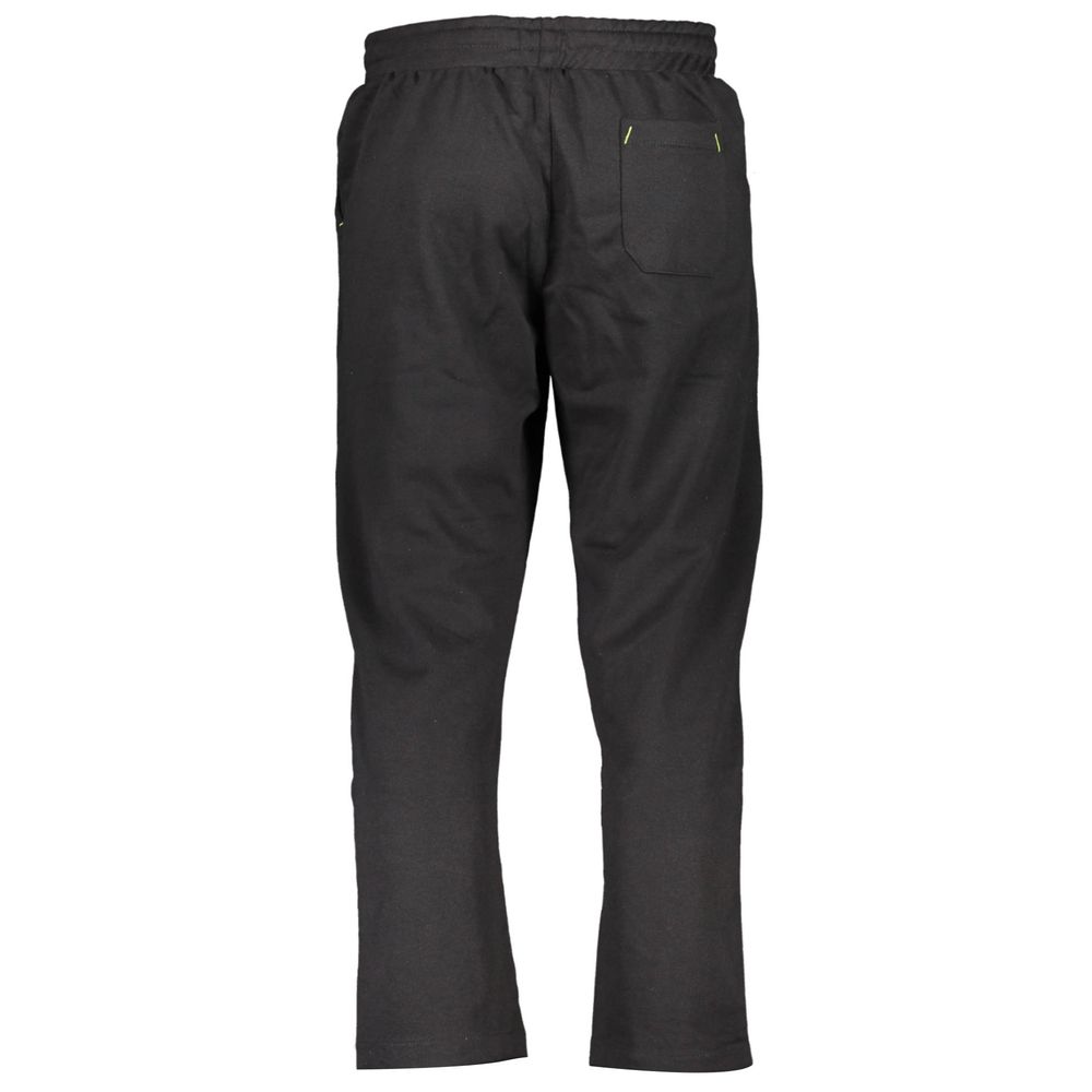 Gianmarco Venturi Black Cotton Pant - Modern Sports Trousers