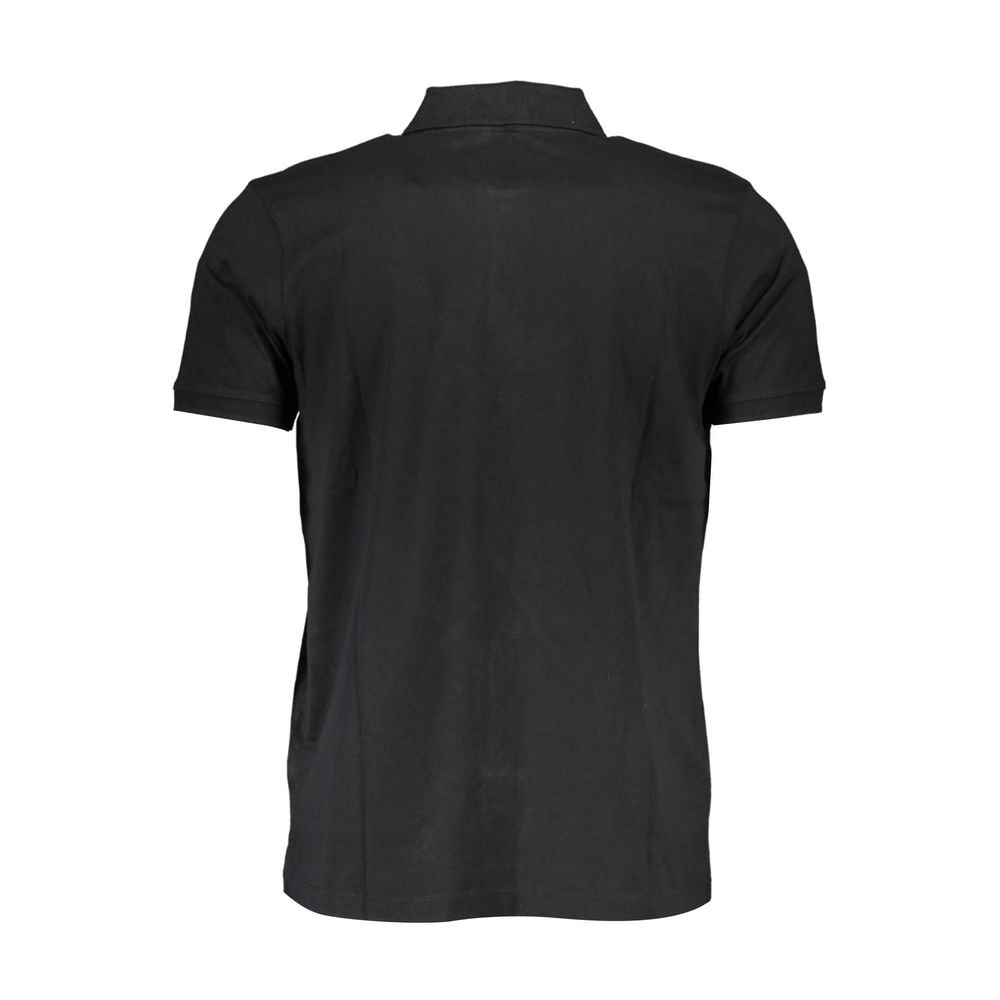 Gianmarco Venturi Black Cotton Short Sleeve Polo Shirt