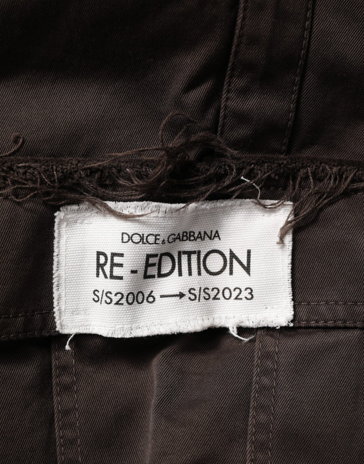 Dolce & Gabbana Brown Re-Edition Cotton Men Cargo Pants
