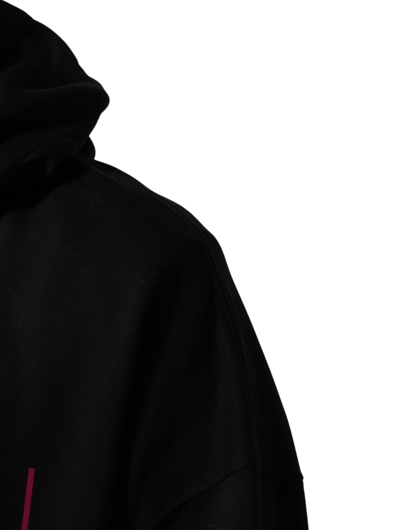 Dolce & Gabbana Black Printed Hooded Sweatshirt for Men