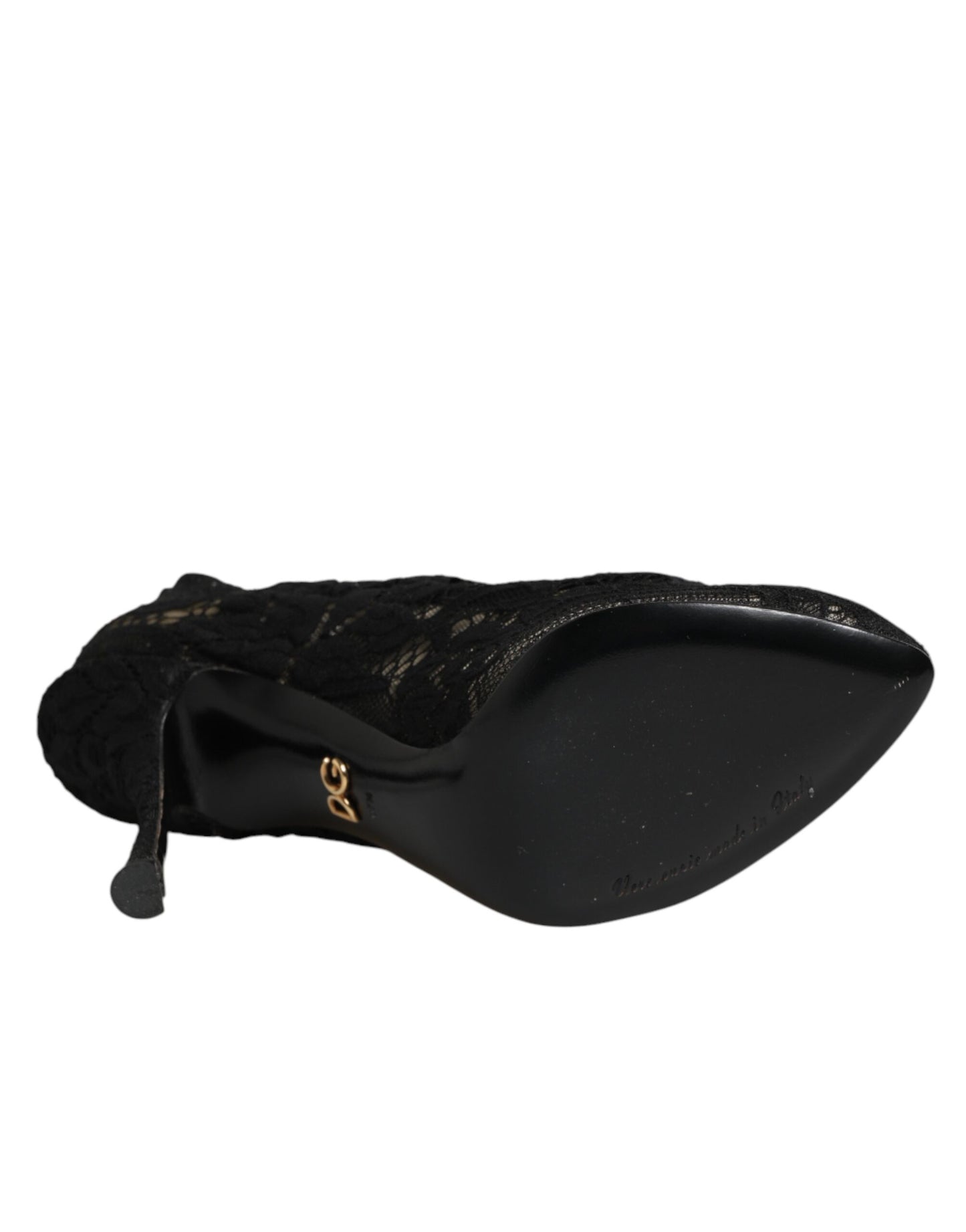 Dolce & Gabbana Taormina Lace Sock Boots in Black