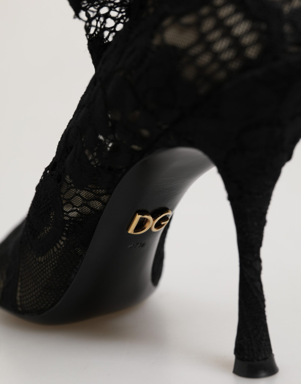 Dolce & Gabbana Taormina Lace Sock Boots in Black