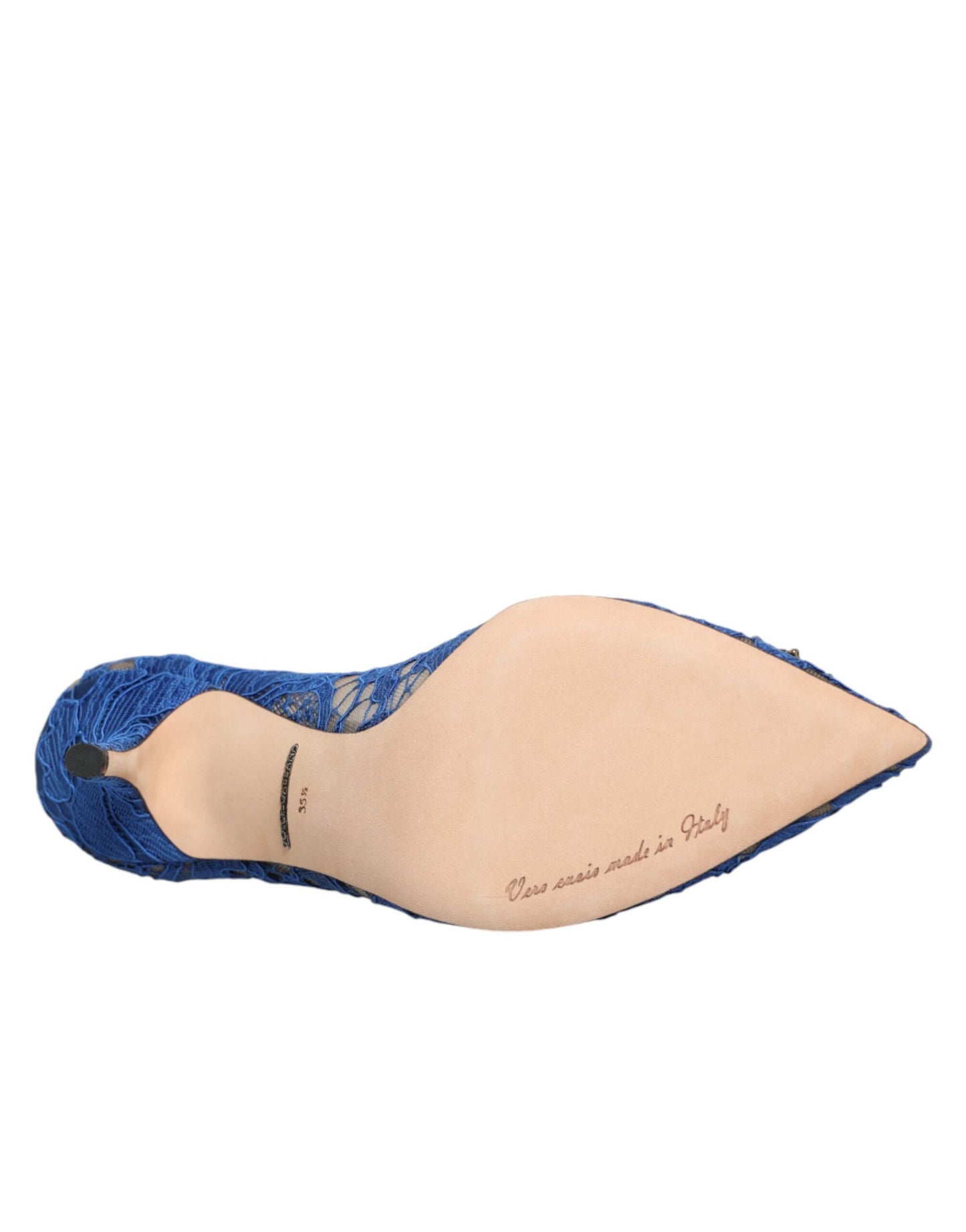 Dolce & Gabbana Blue Taormina Lace DEVOTION Pumps