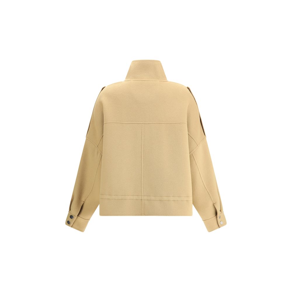 PINKO Double Wool-blend Caban with High Collar