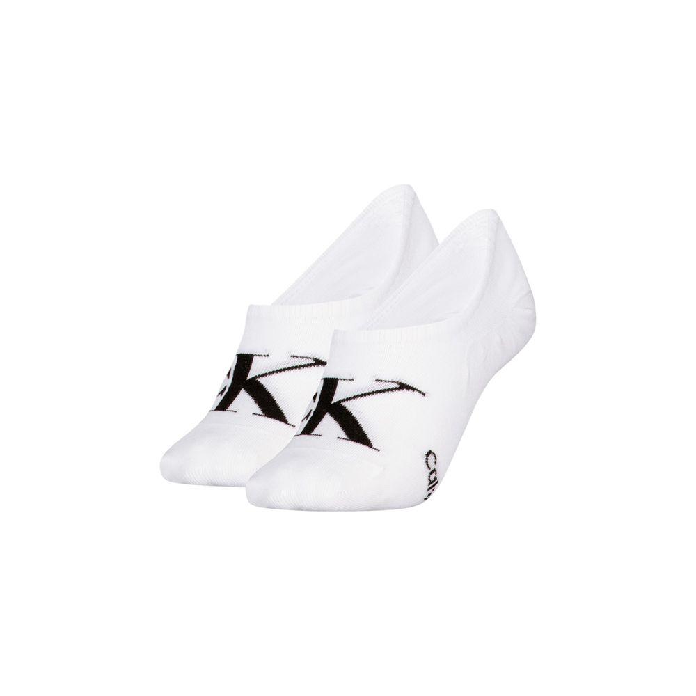 Calvin Klein Jeans White Cotton Footie Socks