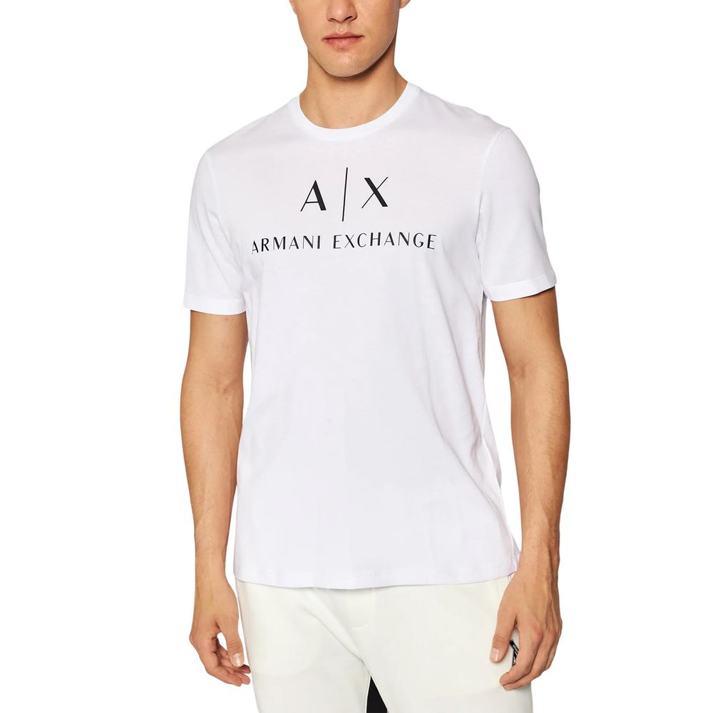 Armani Exchange White Cotton T-Shirt for Men