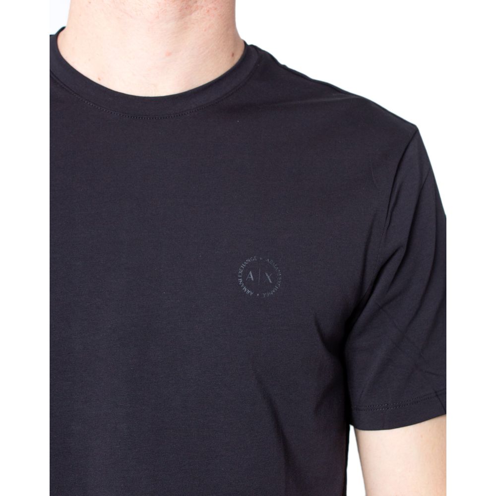 Armani Exchange Black Cotton T-Shirt for Men