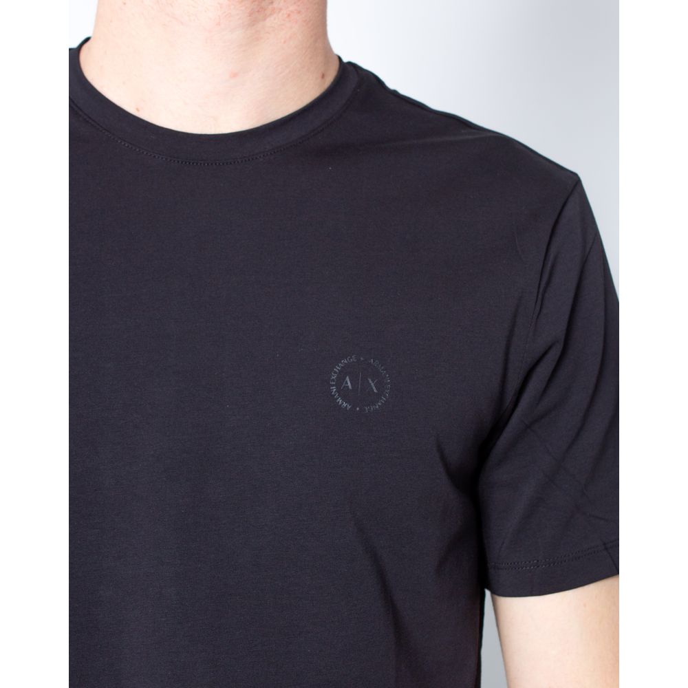 Armani Exchange Black Cotton T-Shirt for Men