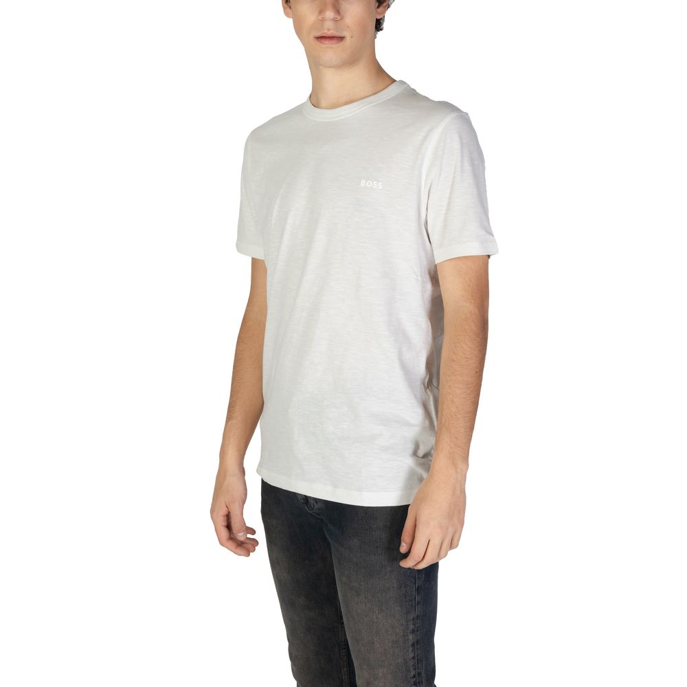 Hugo Boss White Cotton T-Shirt - Boss Tegood 10240843 01 50508243