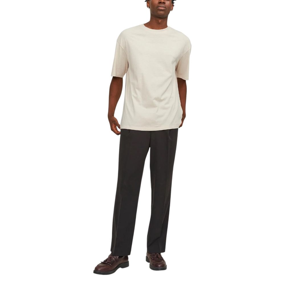 Jack & Jones Beige Cotton T-Shirt - JEBRADLEY TEE SS O-NECK NOOS