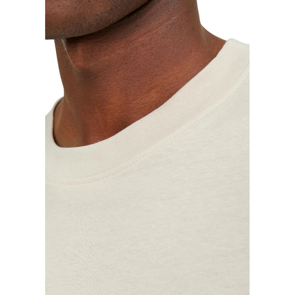 Jack & Jones Beige Cotton T-Shirt - JEBRADLEY TEE SS O-NECK NOOS