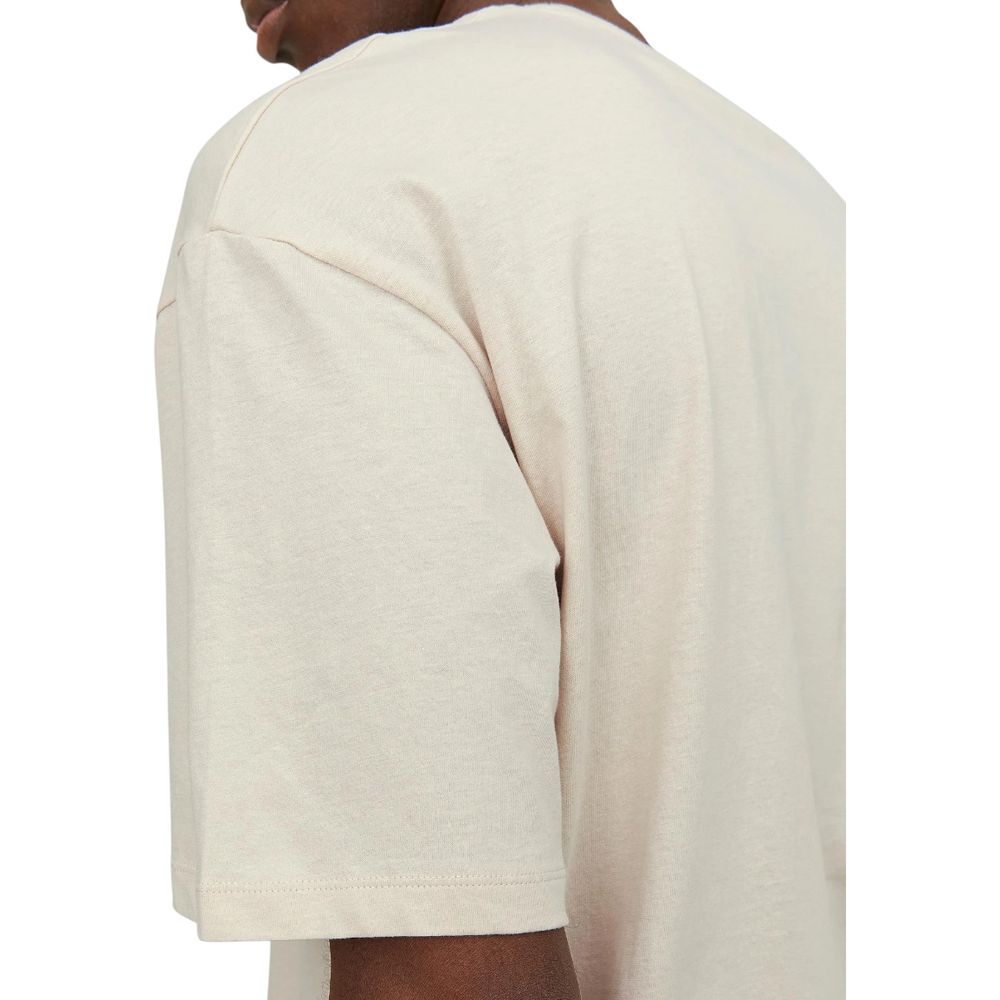Jack & Jones Beige Cotton T-Shirt - JEBRADLEY TEE SS O-NECK NOOS