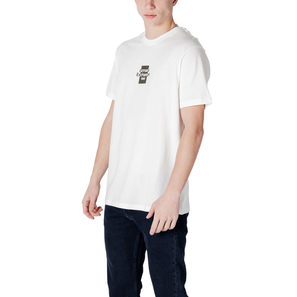 Armani Exchange White Cotton T-Shirt for Men