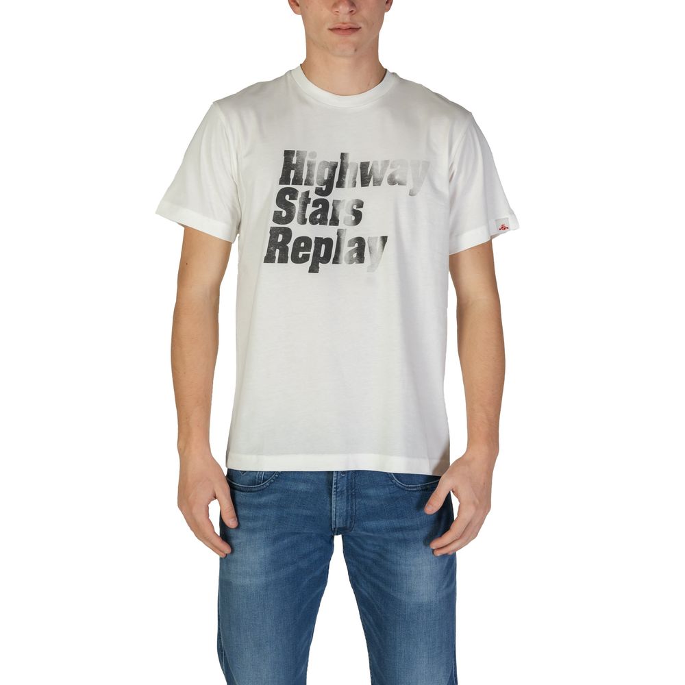 Replay White Cotton T-Shirt for Men
