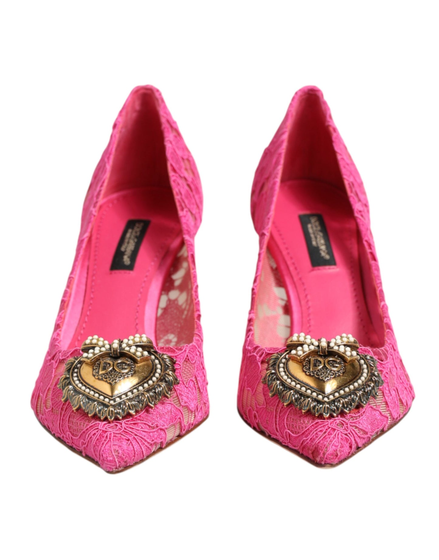 Dolce & Gabbana Pink Taormina Lace DEVOTION Pumps