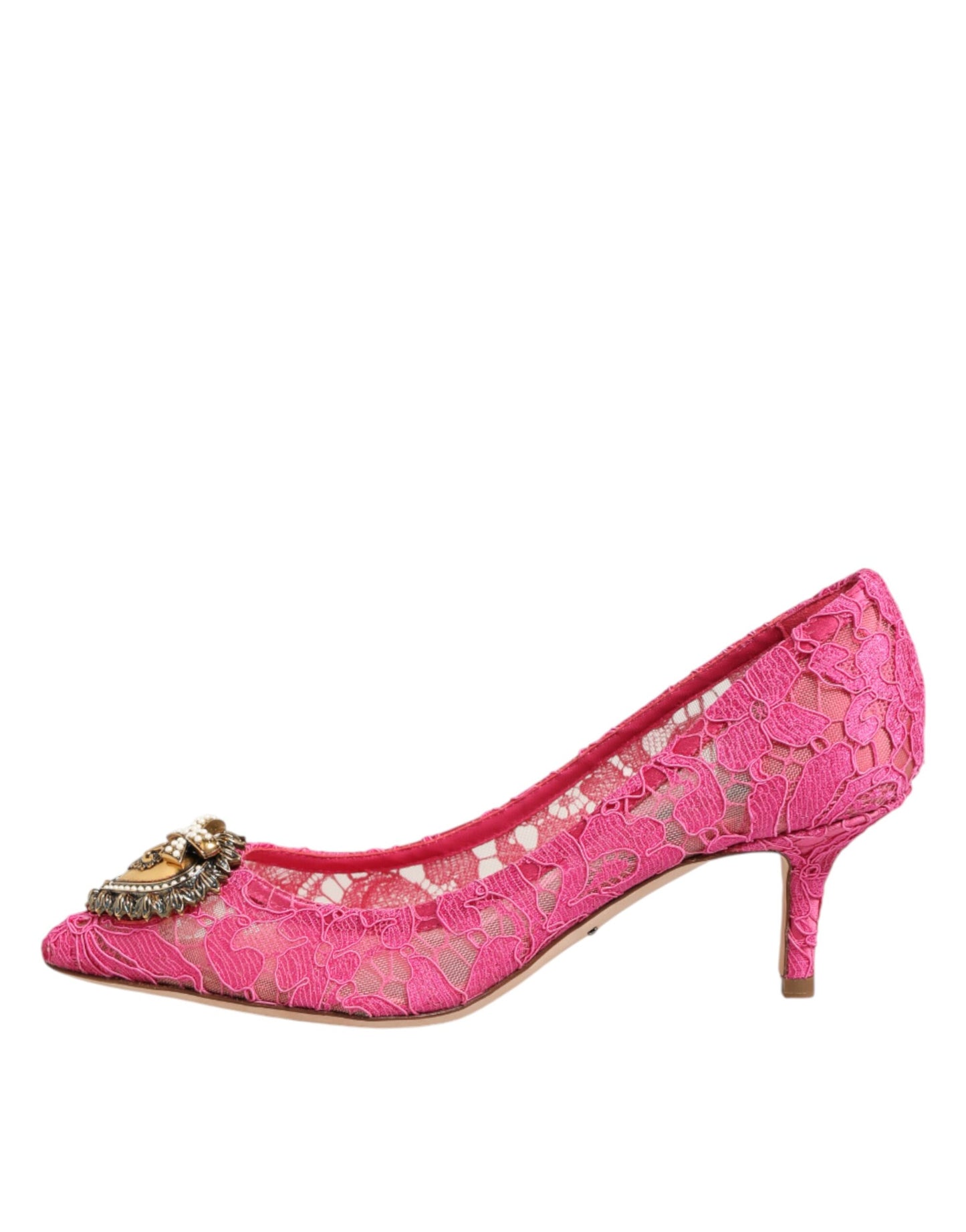 Dolce & Gabbana Pink Taormina Lace DEVOTION Pumps