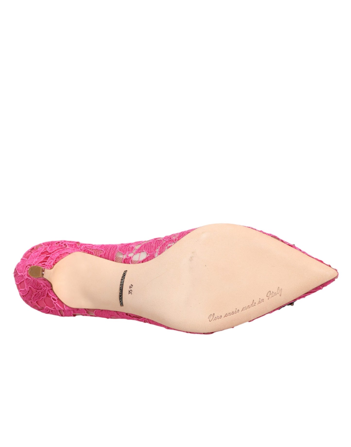 Dolce & Gabbana Pink Taormina Lace DEVOTION Pumps