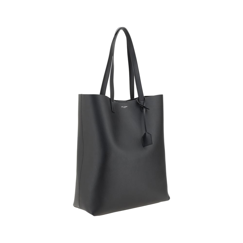 Saint Laurent Leather Tote Bag with Pouch