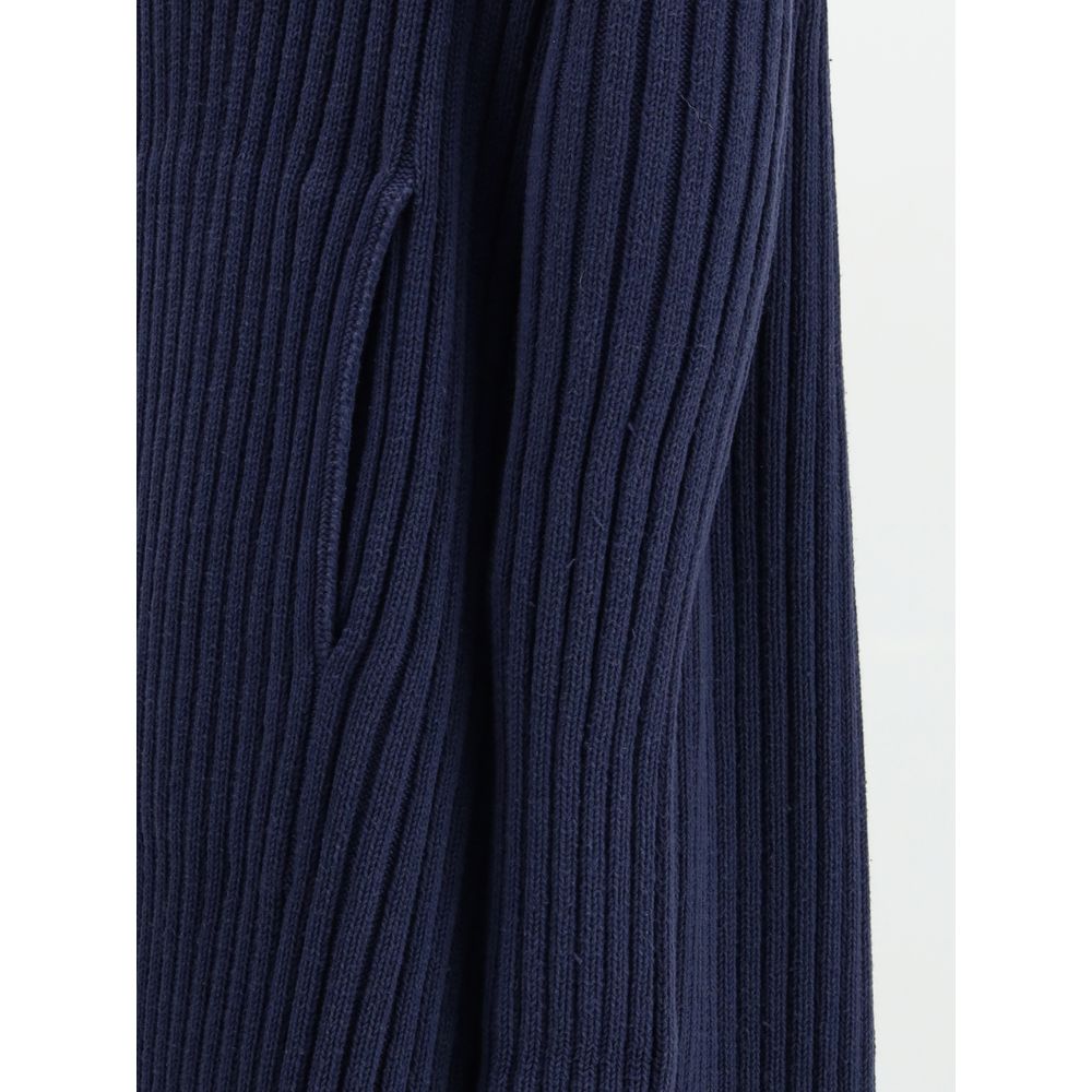Balenciaga Ribbed Shawl-Collar Cardigan