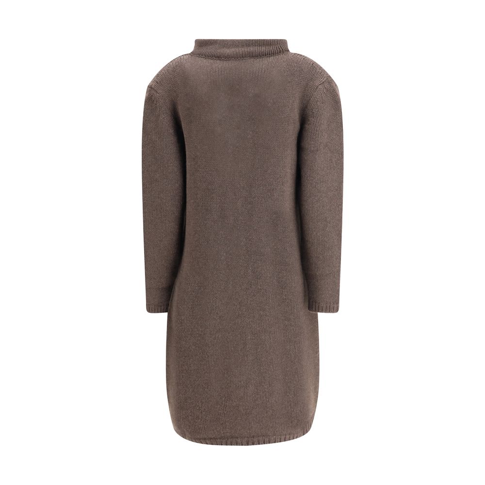 Ella Semi-long Sweater with Front Hook-and-Eye Closure