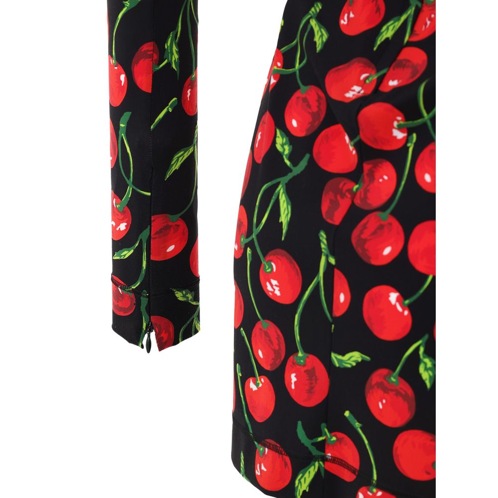 Dolce & Gabbana Cherry Print Stretch Fabric Mini Dress