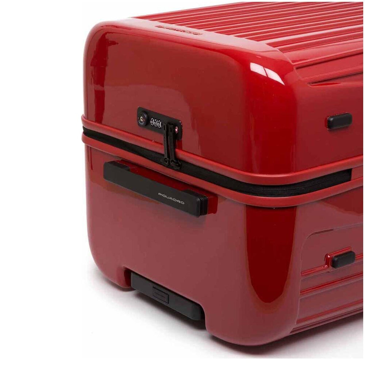 Piquadro Red Polycarbonate Luggage Trolley