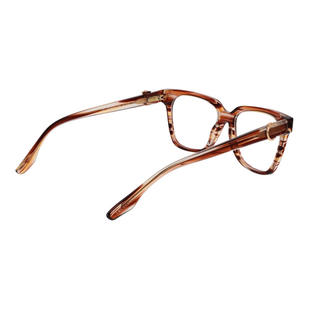 Trussardi Orange Women’s Optical Glasses – Square Full-Rim Frame