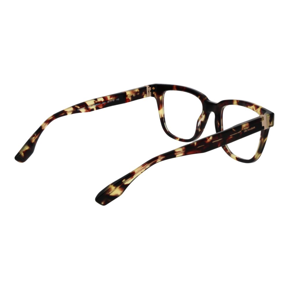 Trussardi Brown Men’s Optical Glasses – Rectangle Full-Rim Frame