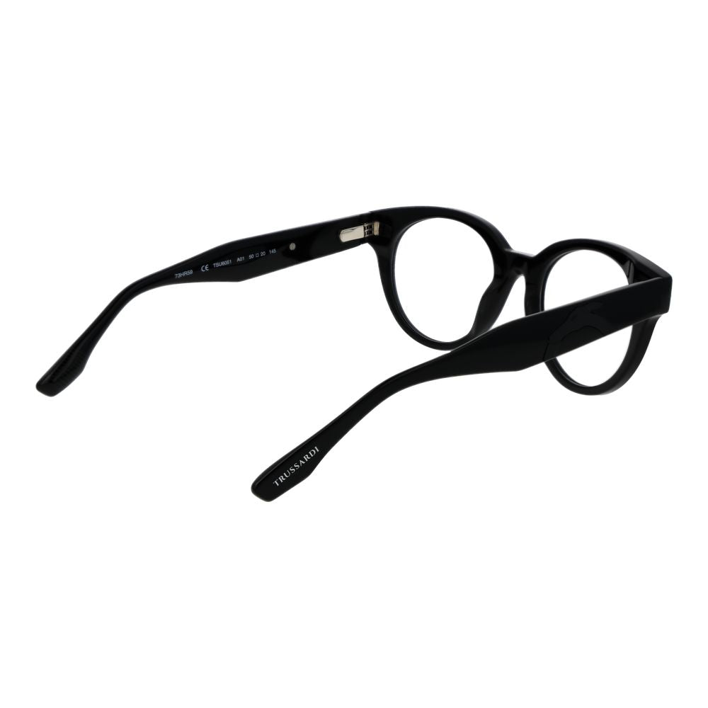 Trussardi Unisex Optical Glasses Frame – Black Full-Rim Design
