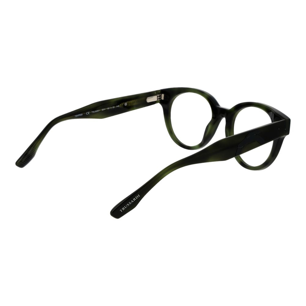 Trussardi Green Unisex Optical Glasses – Full-Rim Frame
