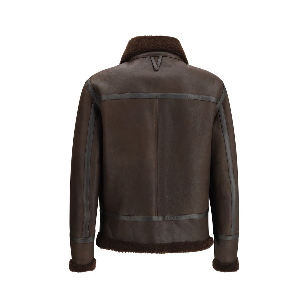 Valstar Coburn Aviator Jacket in Waxed Suede Shearling