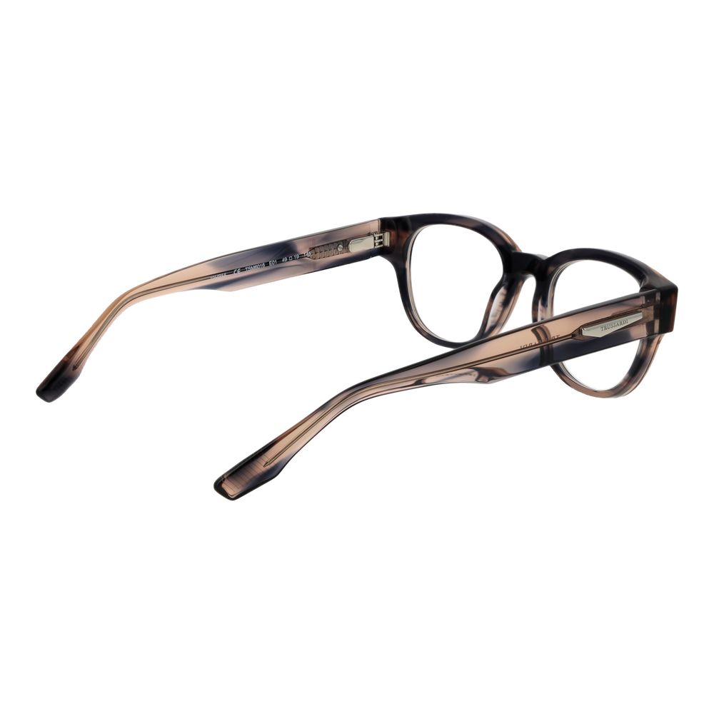 Trussardi Men’s Optical Glasses – Grey Full-Rim Frame, 49mm