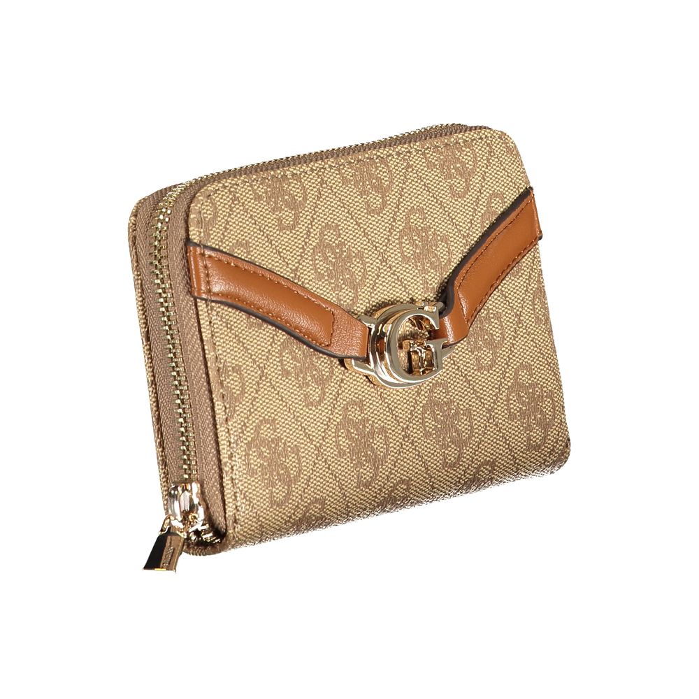 Guess Jeans Beige Polyethylene Wallet - Stylish and Functional Accessory
