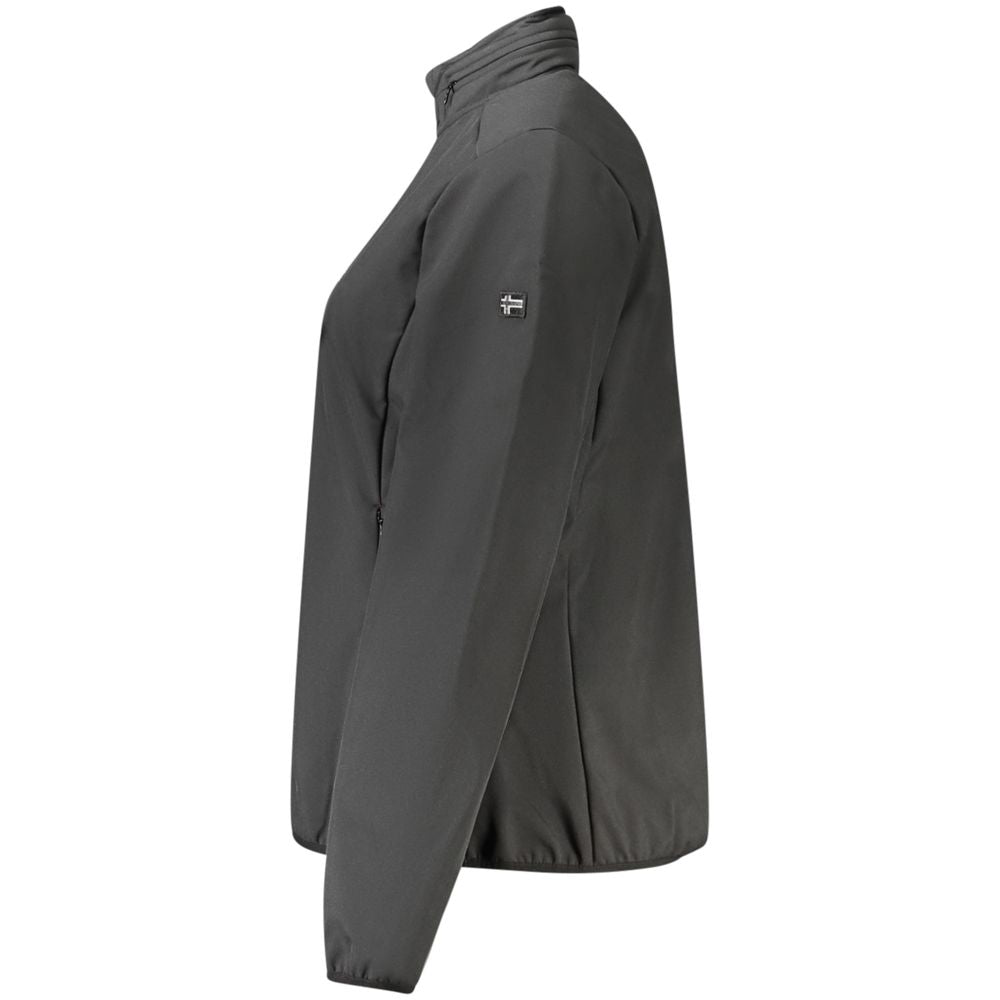 Norway 1963 Black Polyester Soft Shell Jacket with Removable Hood