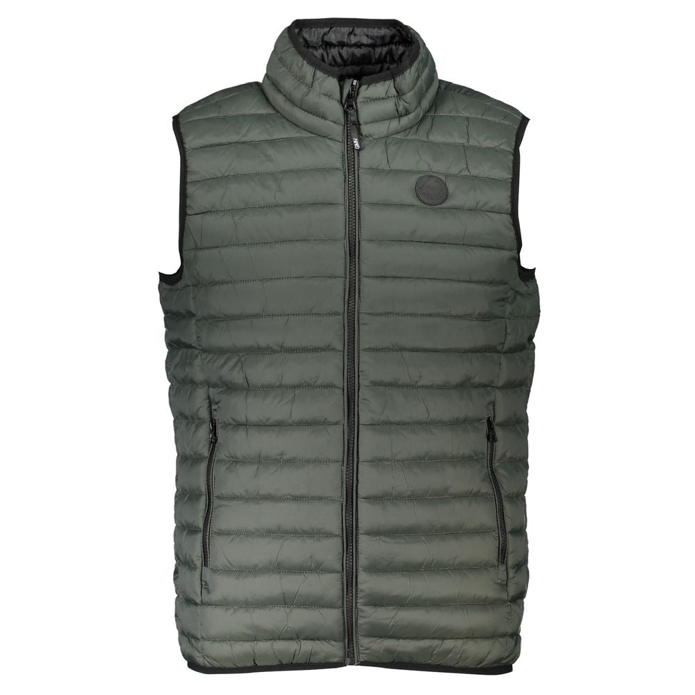 Gianmarco Venturi Green Polyamide Sleeveless Padded Gilet Jacket