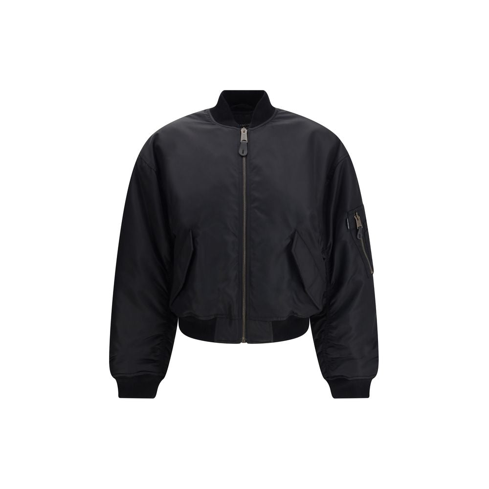 Balenciaga Standard Black Bomber Jacket for Men