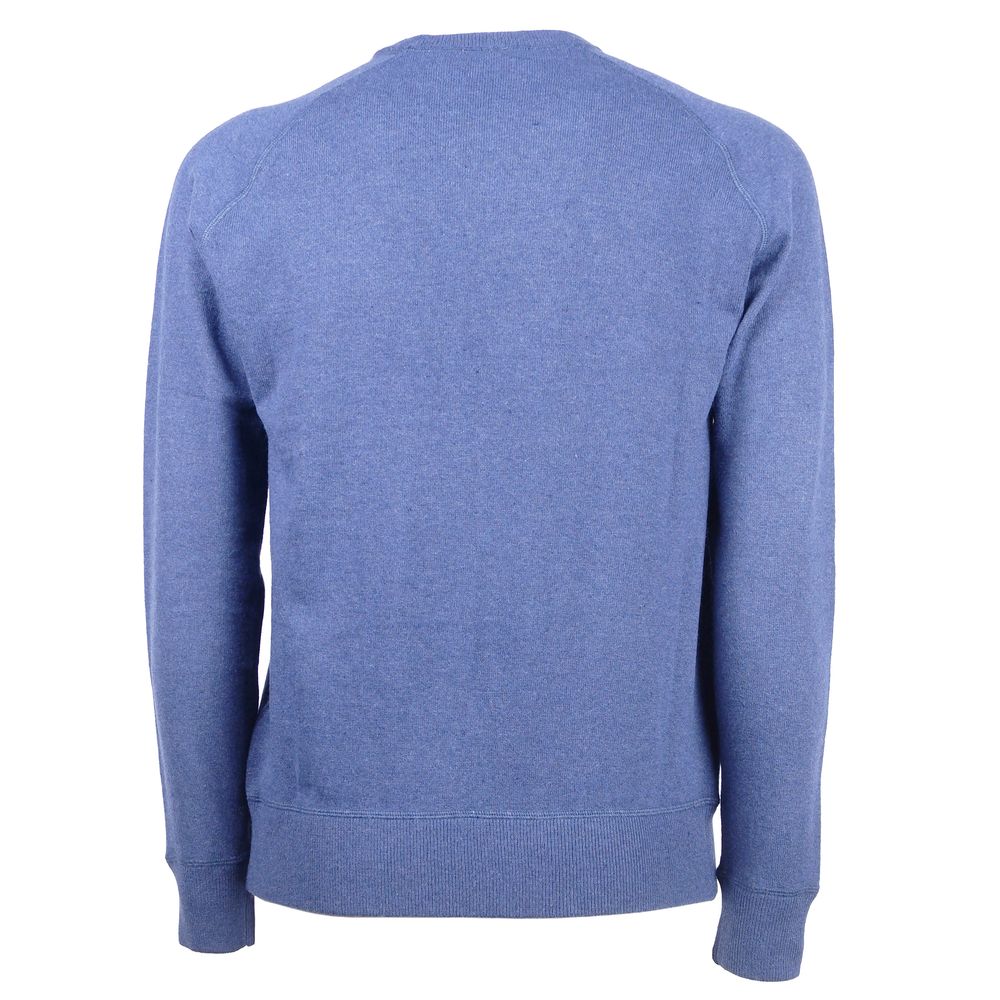 Emilio Romanelli Blue Cashmere Men's Sweater