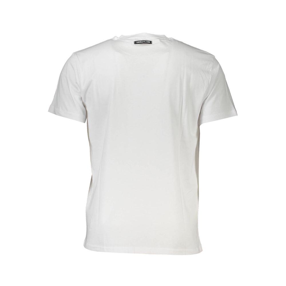 Cavalli Class White Cotton T-Shirt - Elegant Casual Essential