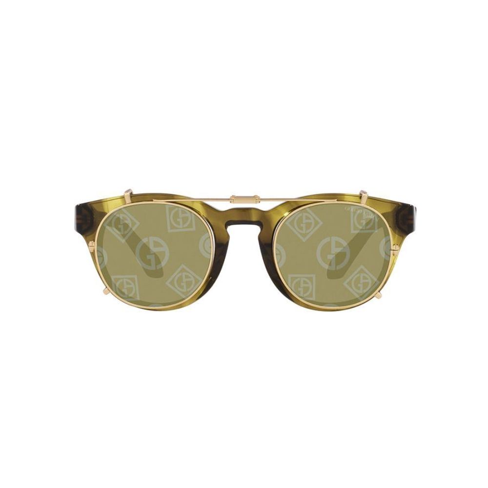 Giorgio Armani Brown Acetate Sunglasses – Retro Round Frame
