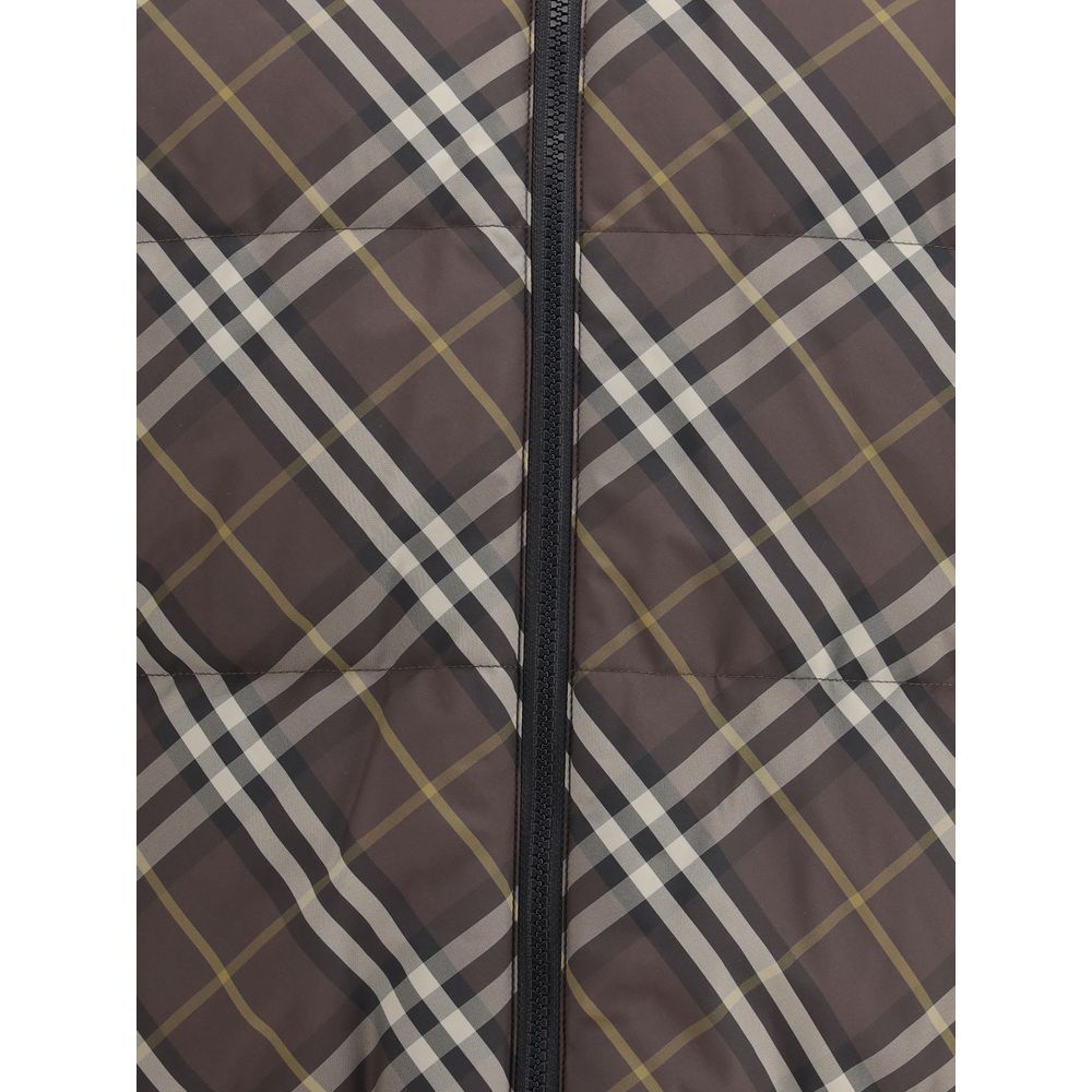 Burberry Reversible Brown Check Snowdon Puffer Jacket