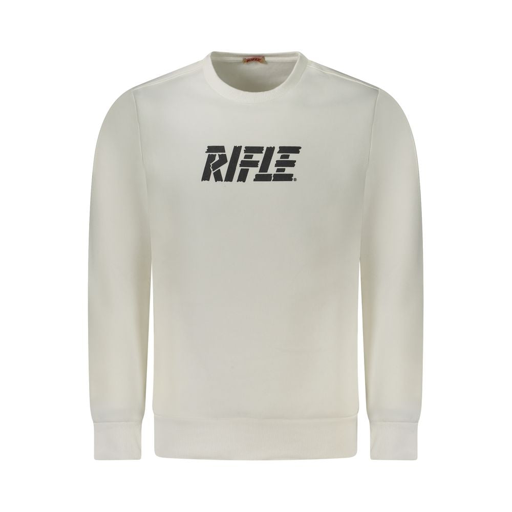 Rifle White Cotton Sweatshirt - Classic Comfort Redefined