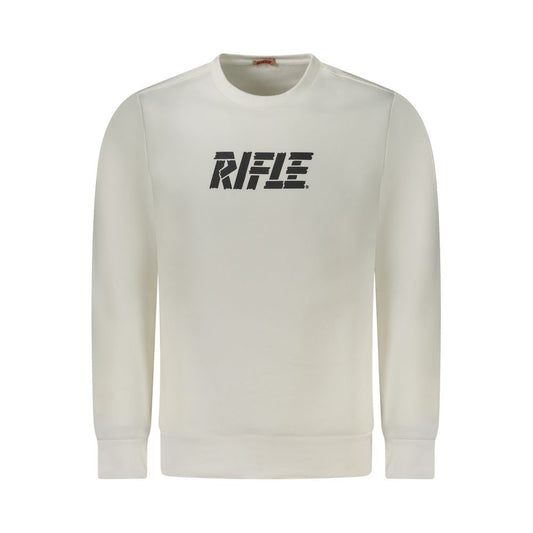 Rifle White Cotton Sweatshirt - Classic Comfort Redefined