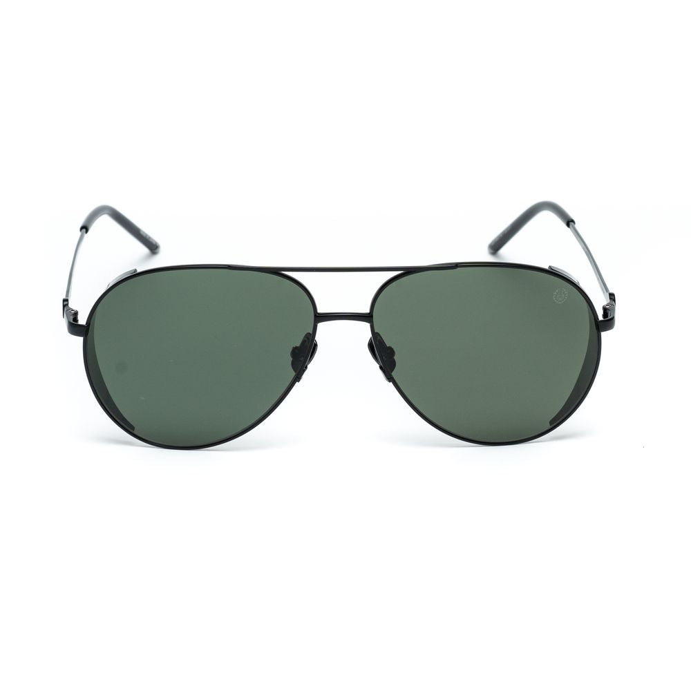 Belstaff Men’s Sunglasses – Black Titanium Frame, Green Lenses